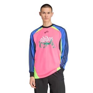 🆕 Adidas Originals Neon Pink and Blue Long Sleeve